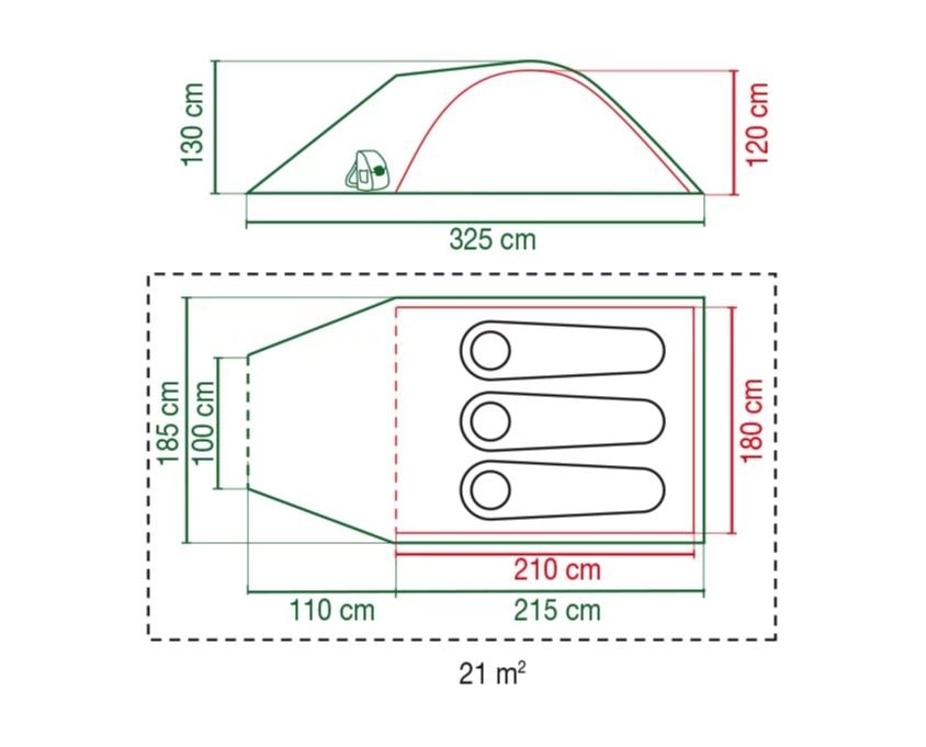 Coleman Darwin 3 Plus 3 Person Tent