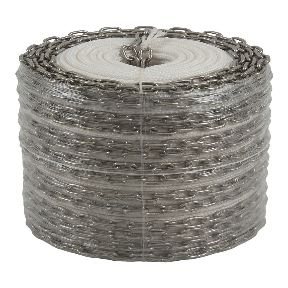 Abel Double Braid Nylon Anchor Rope & Stainless Chain Kit - 12mm x 100m Rope + 7mm x 10m Chain