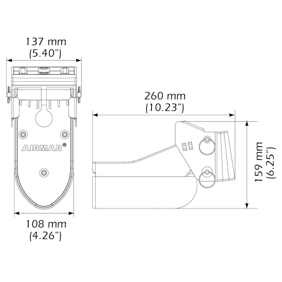 Airmar TM185C-M-10F Medium CHIRP 1kW Transom Mount Transducer Furuno 10-Pin