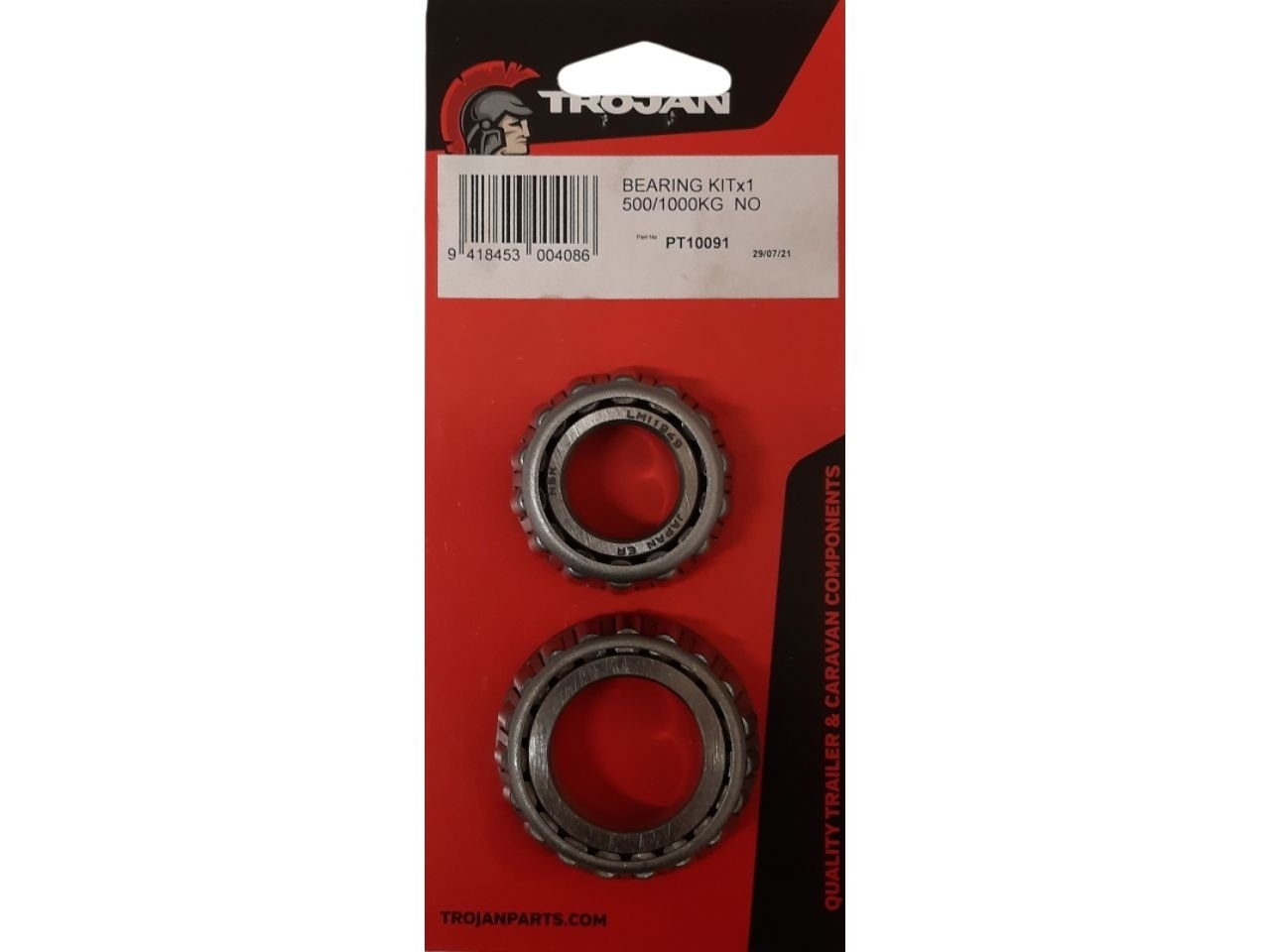 Trojan Trailer Wheel Bearing Kit 500/1000kg No Cups