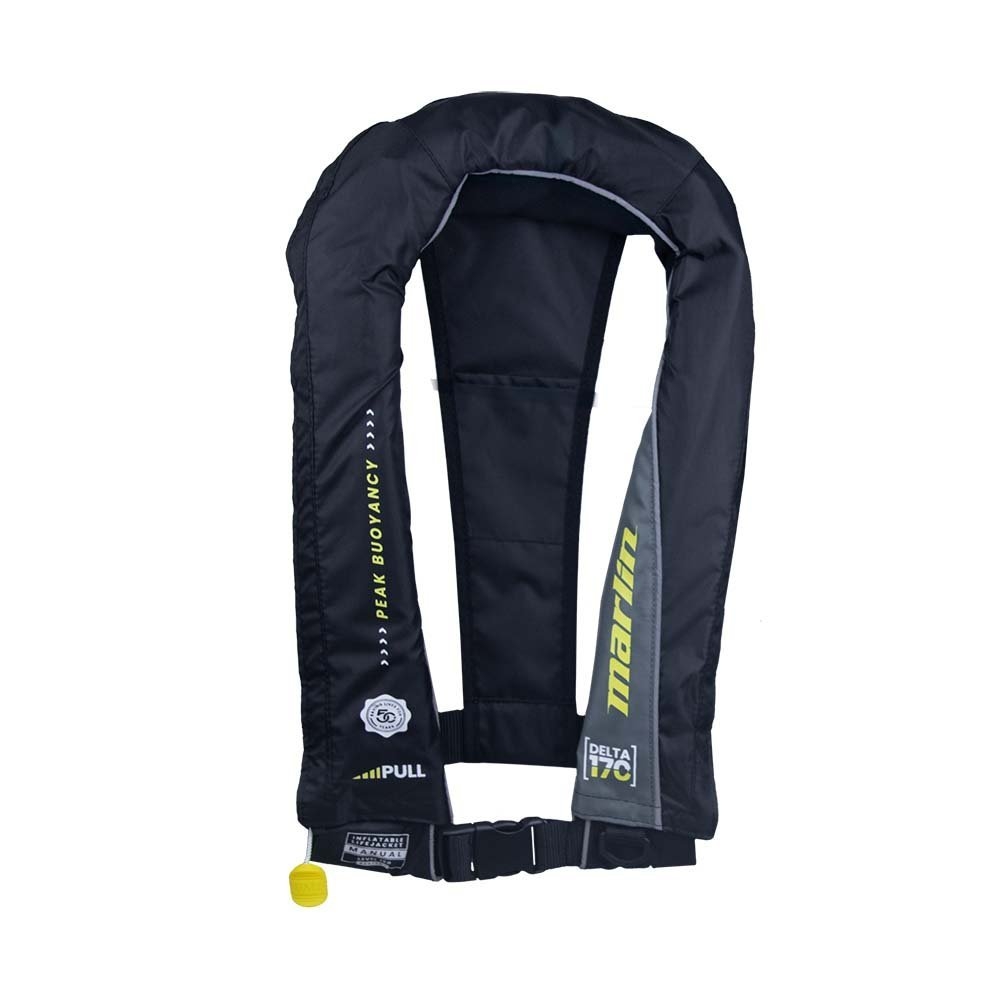 Marlin Delta PFD Level 170 Manual Inflatable Life Jacket Black