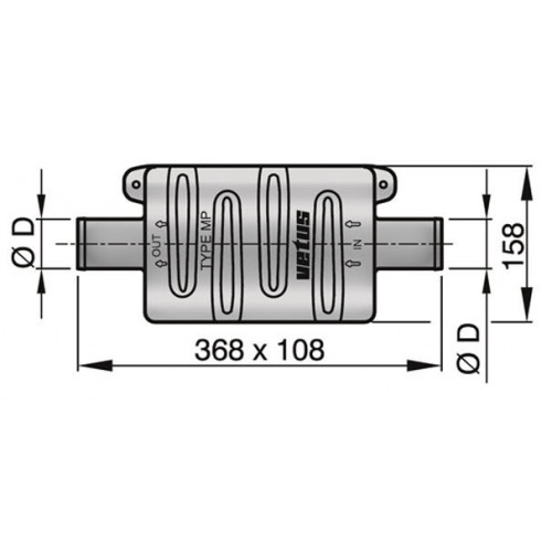 VETUS Plastic Muffler