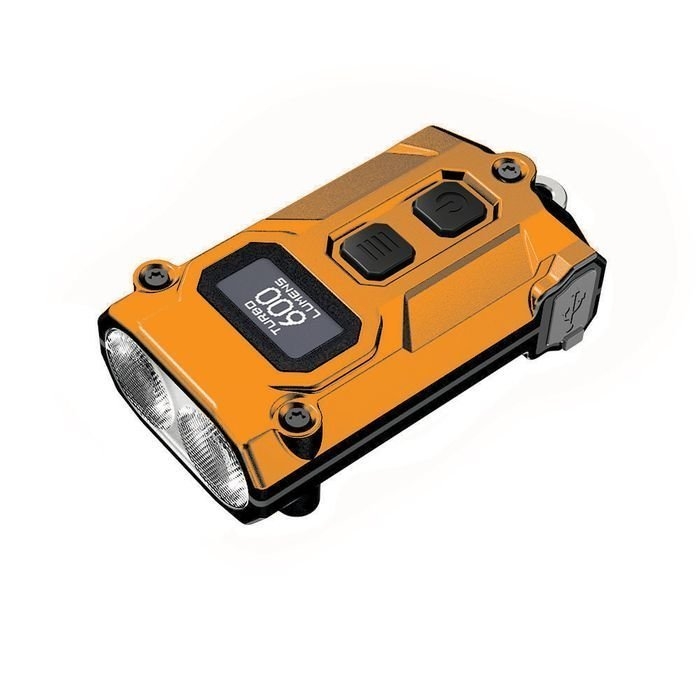 NITECORE USB-C Rechargeable Keychain Flashlight 600 Lumen Orange