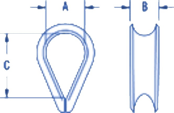 Ronstan RF484 Stainless Anchor Rope Thimble 5mm Wire