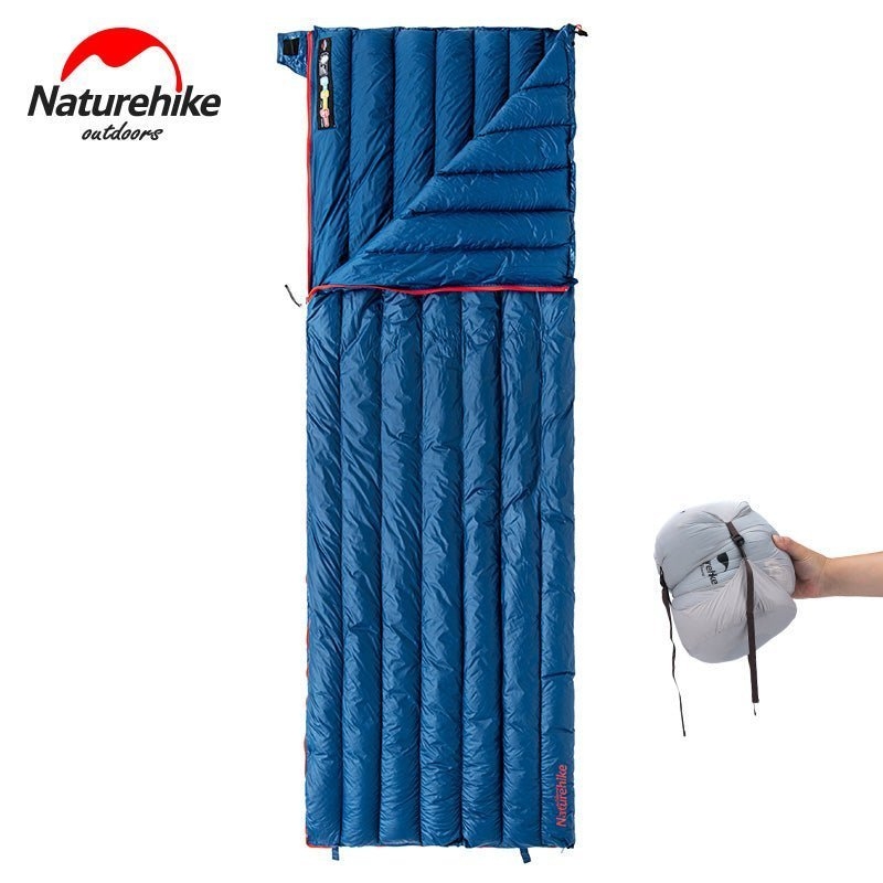 Naturehike CW295 Cicada Wing Duck Down Envelope Sleeping Bag Navy Blue