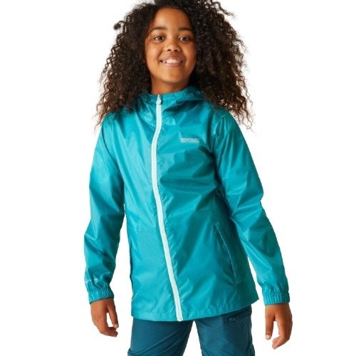 Regatta Pack It III Kids Waterproof Jacket Tahoe Blue 13-14 yrs