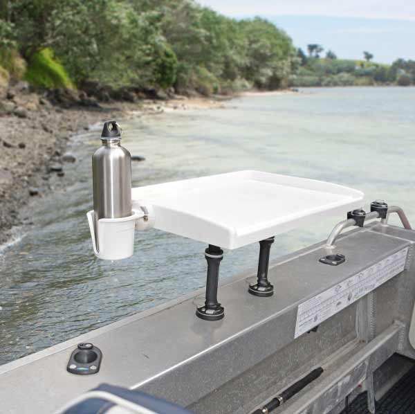 RAILBLAZA DrinkHold and StarPort Kit White - Surface/Recess Mount