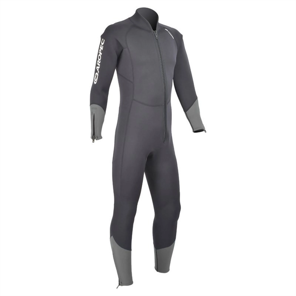 Aropec Front-Zip Neoprene Mens Full Wetsuit 3mm Black/Grey Aropec Front-Zip Neoprene Mens Full Wetsuit 3mm Black/Grey