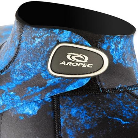Aropec Neoprene Mens Spearfishing Full Wetsuit 2mm Camo Blue L