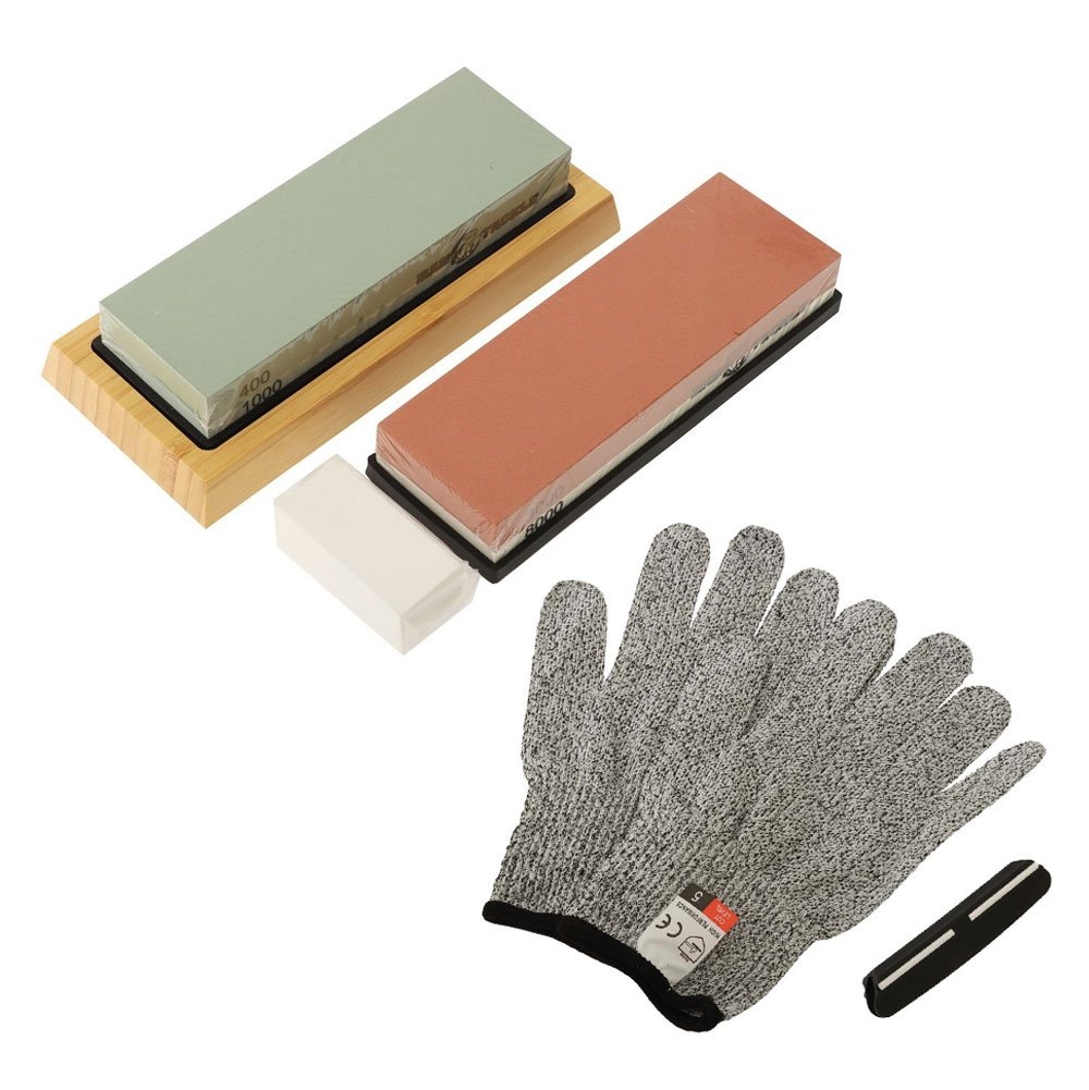 ManTackle Professional Diamond Knife Sharpening Stone Set 400/1000 and 3000/8000