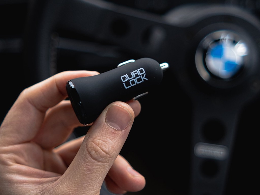 Quad Lock Charging Dual USB 12V Car Charger