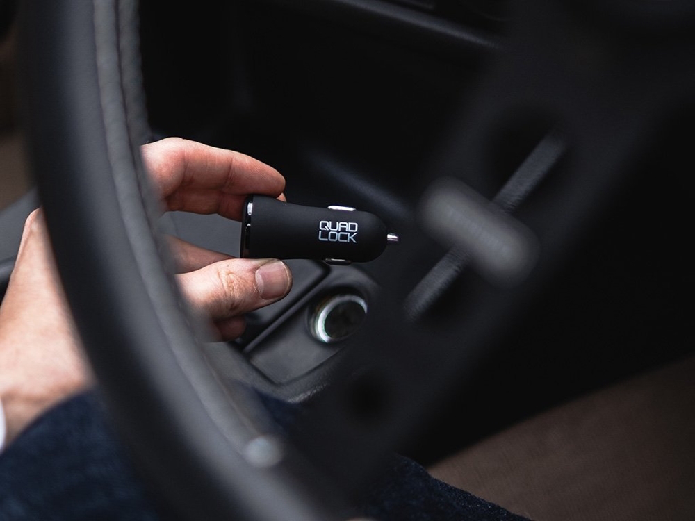 Quad Lock Charging Dual USB 12V Car Charger