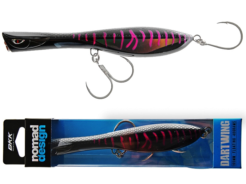 Nomad Design Dartwing Skipping Popper 165mm Black Pink Mackerel