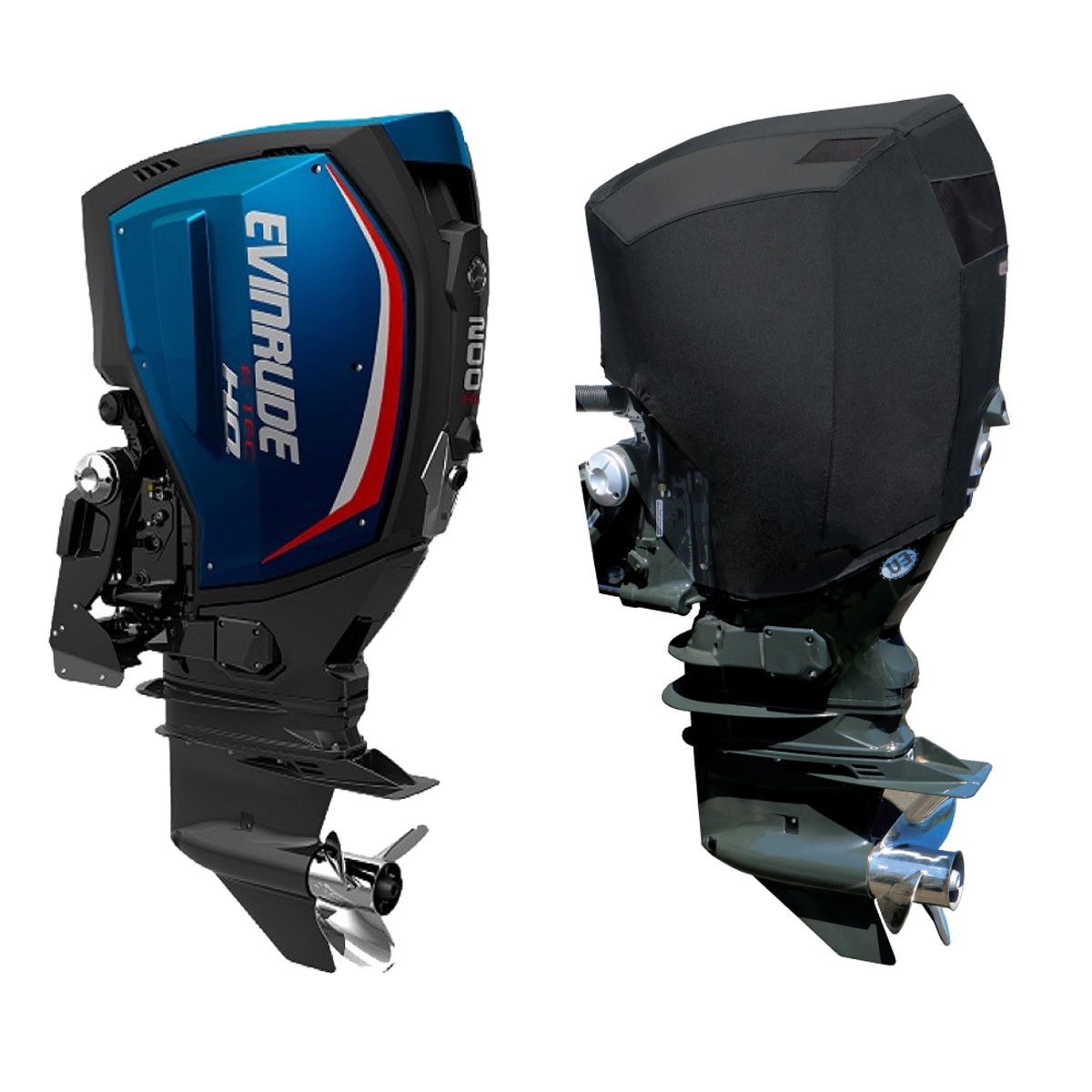 Oceansouth Vented Outboard Motor Cover for Evinrude E-TEC 2CYL E35-V