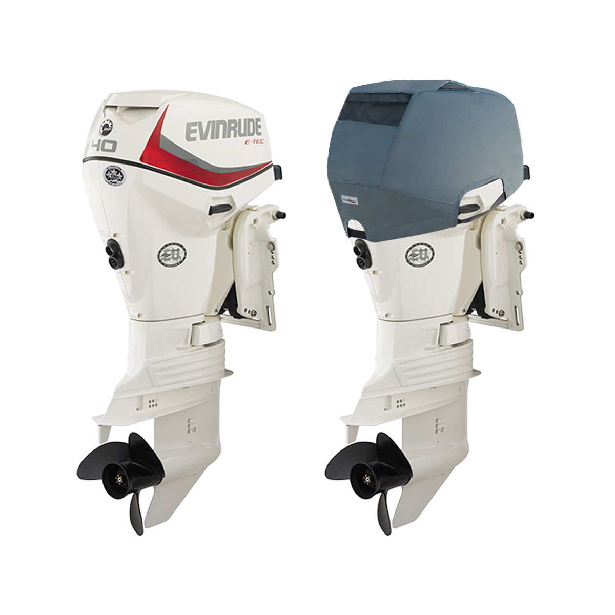 Oceansouth Vented Outboard Motor Cover for Evinrude E-TEC 2CYL E35-V