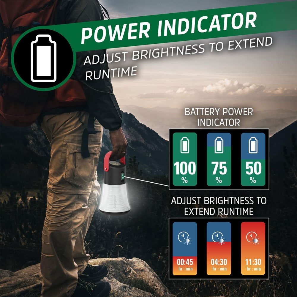 Energizer Rechargeable LED Camping Lantern with Digital Power Indicator 1200LM