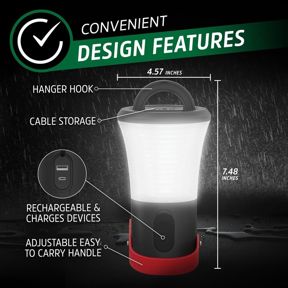 Energizer Rechargeable LED Camping Lantern with Digital Power Indicator 1200LM
