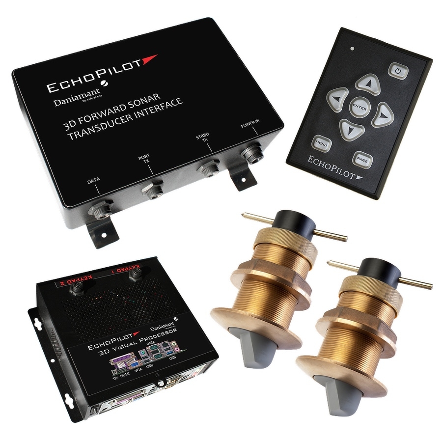 Echo Pilot FLS-3D 3D Forward Looking Sonar with 2x 10in Bronze Transducers