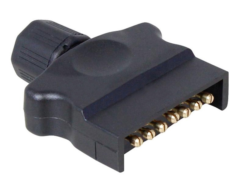 Trailparts 7 Pin Flat Trailer Plug with Quickfit B4