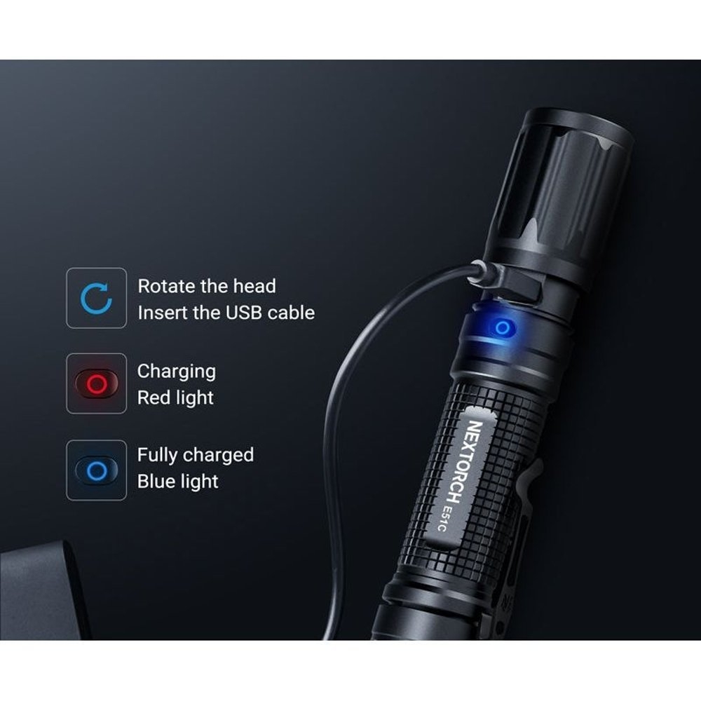 Nextorch E51C LED Torch 1600 Lumens IPX8 Waterproof