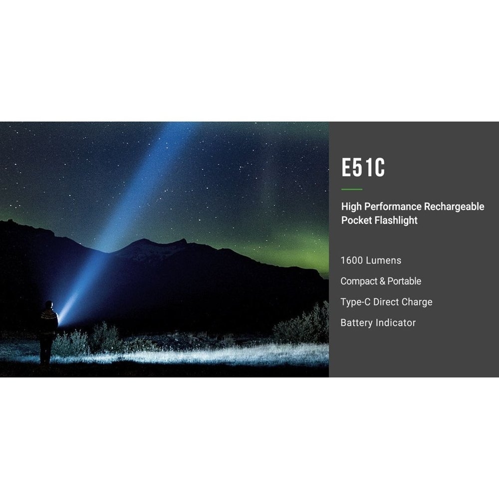 Nextorch E51C LED Torch 1600 Lumens IPX8 Waterproof