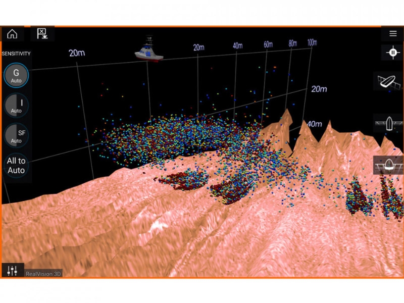Raymarine Axiom 12 Pro-RVX HybridTouch GPS/Fishfinder Realvision 3D and 1kW CHIRP Sonar with NZ/AU Chart