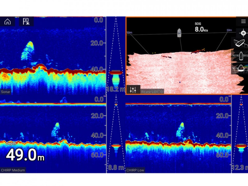Raymarine Axiom 12 Pro-RVX HybridTouch GPS/Fishfinder Realvision 3D and 1kW CHIRP Sonar with NZ/AU Chart