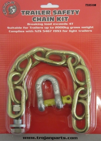 Trojan Trailer Safety Chain Kit for up to 4000kg Trailers