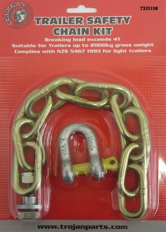 Trojan Trailer Safety Chain Kit Blister