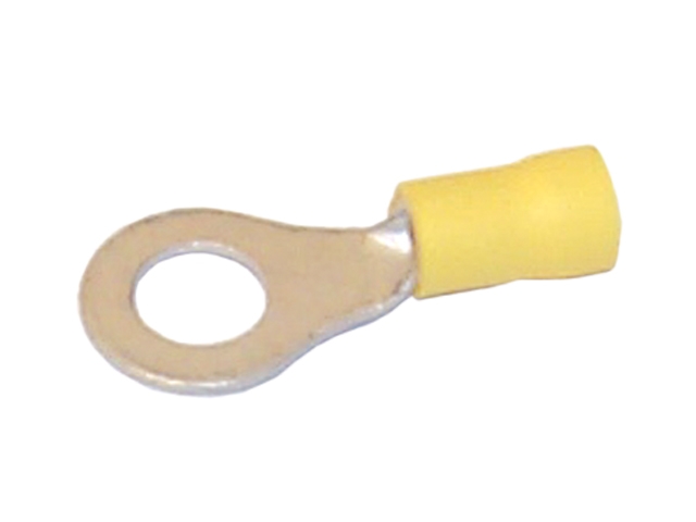 Sierra EC63250 Insulated Ring Terminals for 12-10 Gauge Wire 1/4in - 10 Pack Yellow