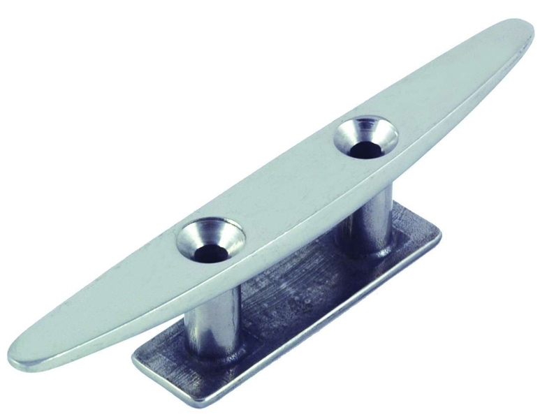 Sinox S507 8in Low Flat Stainless Boat Cleat - 2 Hole