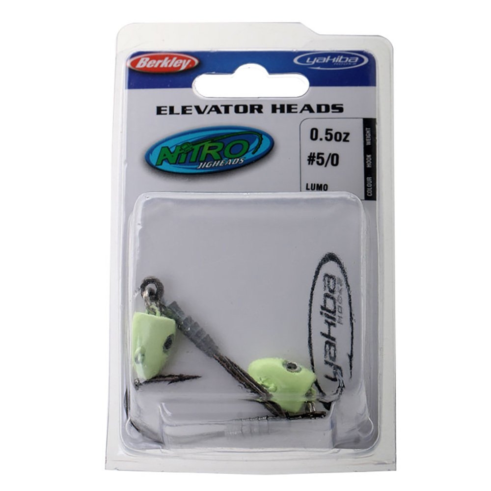 Berkley Nitro Elevator Jig Heads 5/0 1/2oz 14g Lumo Qty 2