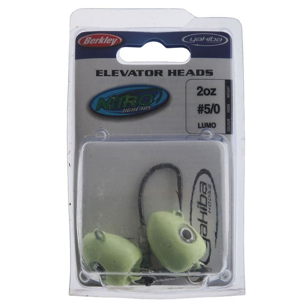 Berkley Nitro Elevator Jig Heads 5/0 2oz 56g Lumo Qty 2