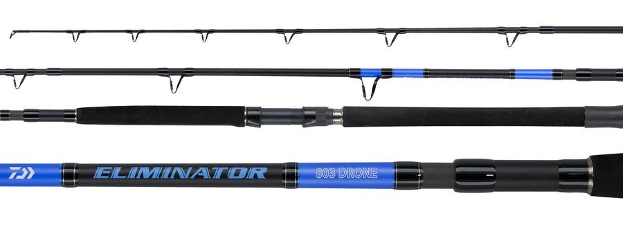 Daiwa Eliminator II Drone 803 Fuji OH Baitcasting Rod 5ft 6in PE5-8 3pc