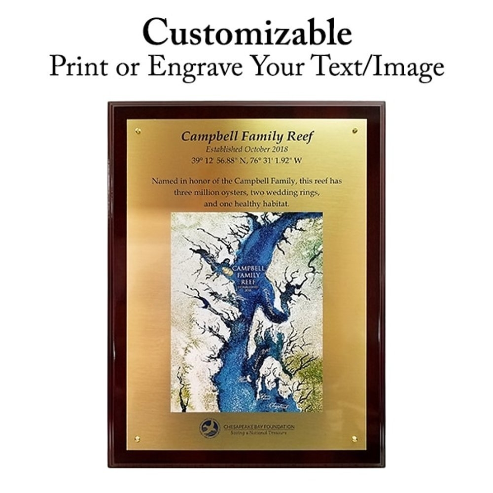 Weems & Plath Mahogany Plaque 9x12in