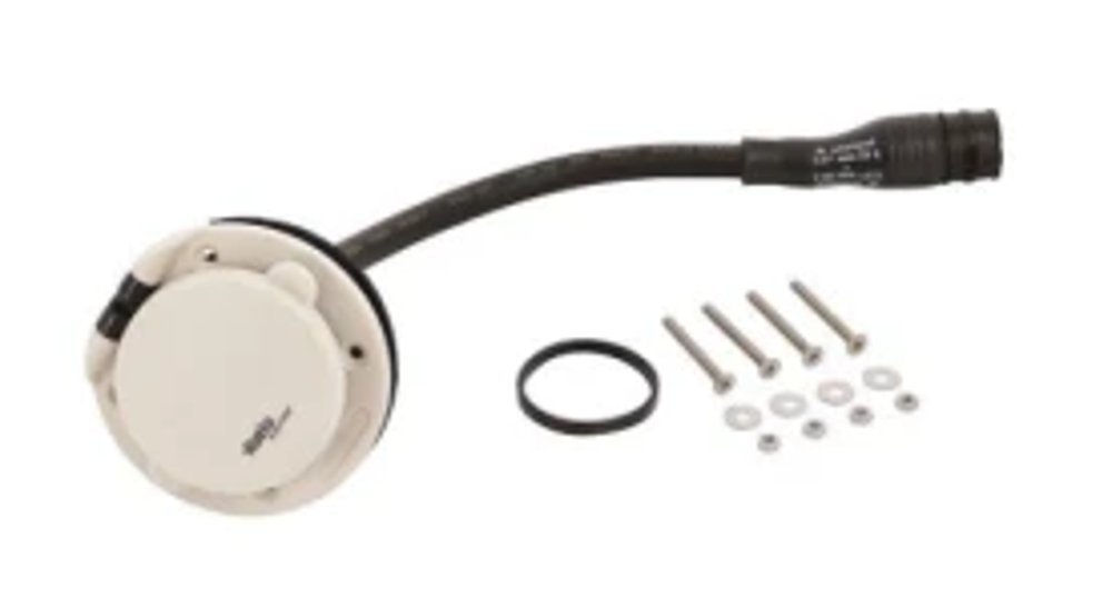 VETUS Stainless Steel Quick-Connect Shore Power Wall Inlet Flush Mount White 16A