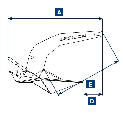 Lewmar Epsilon Galvanised Delta Anchor