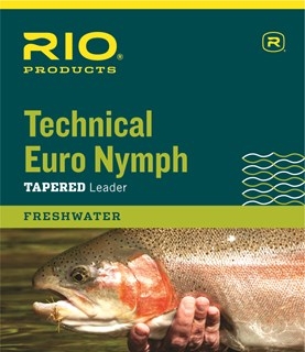 RIO Technical Euro Nymph Leader with Tippet Ring 14ft Black/White