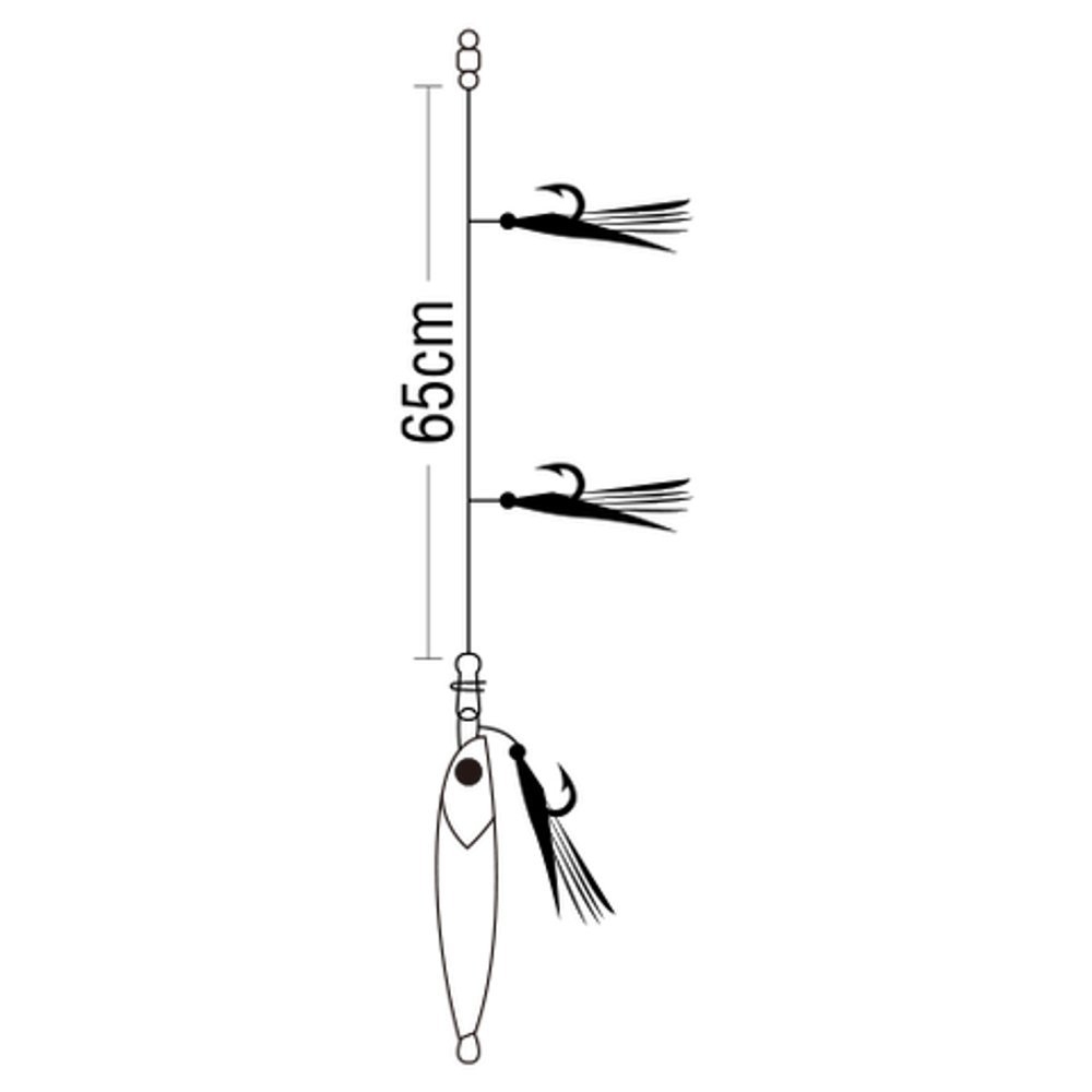 Hayabusa Jigging Sabiki Rig UV Blue Sardine