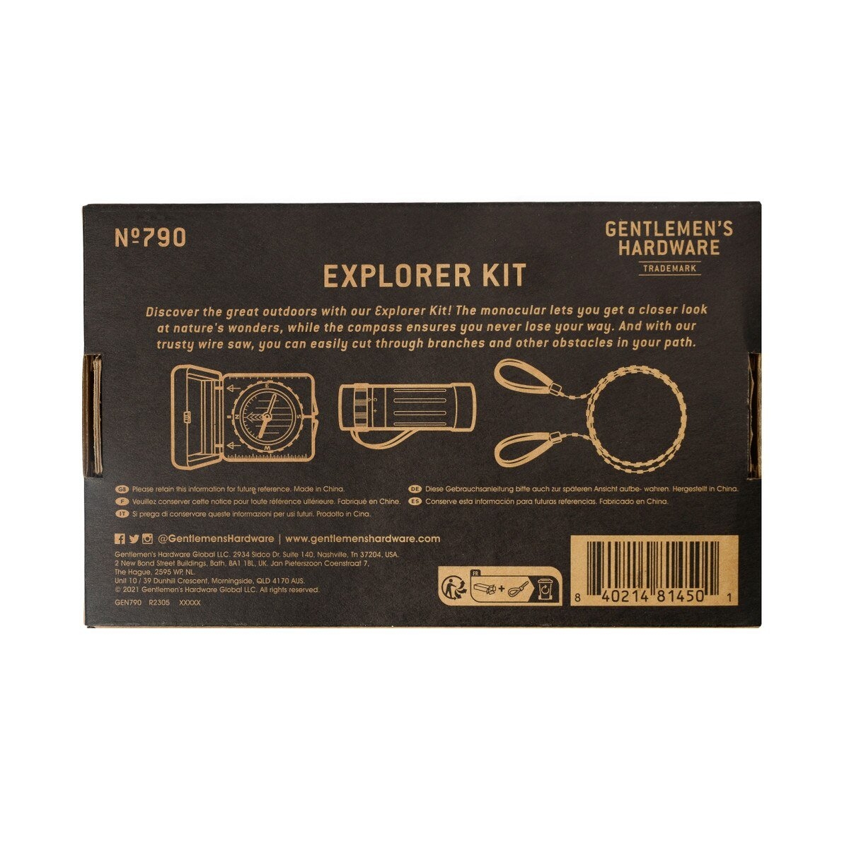 Gentlemen's Hardware 3-Piece Outdoor Explorer Kit