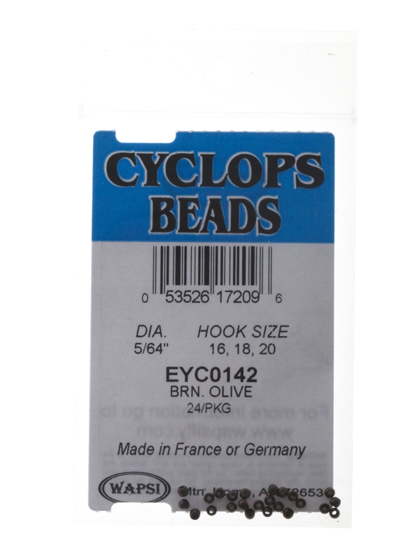 Cyclops Brass Beads 5/64in 2mm Brown/Olive Qty 24
