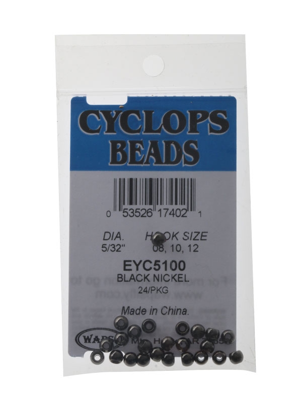 Cyclops Beads 5/32inch Black Nickel 4mm