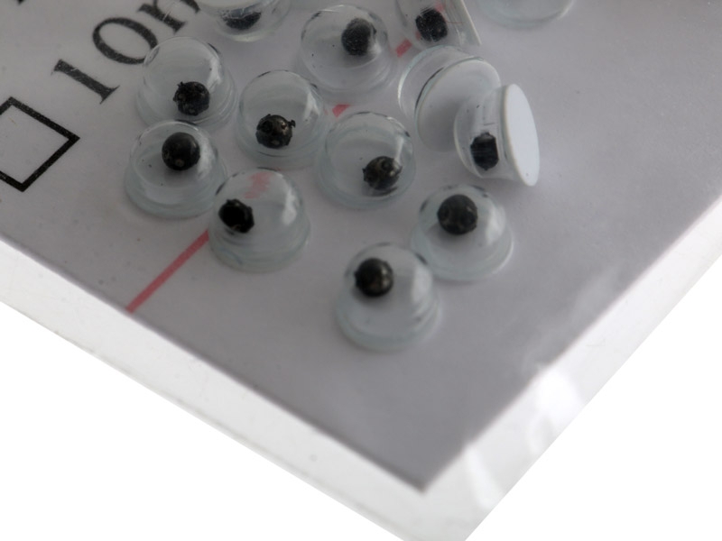 Fly Tying Doll Eyes Black/White Qty 36