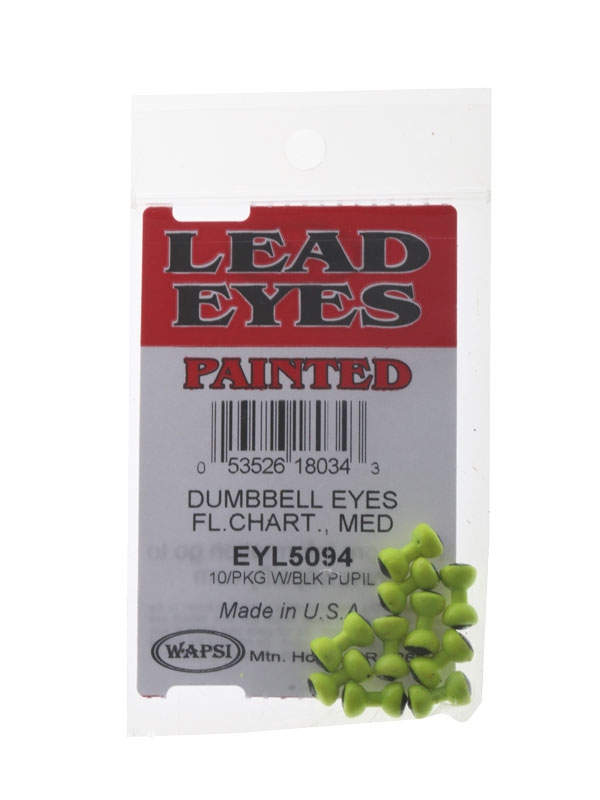 Wapsi Dumbbell Eyes Pack Fluoro Chartreuse M Qty 10