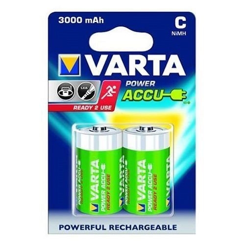 Varta Rechargeable Ni-MH 3000mAh C Qty 2