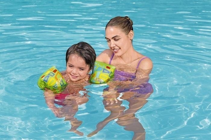 Bestway Swim Safe ABC AquaStar Fabric Inflatable Armband Floats S/M Pink