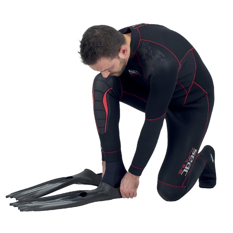 Seac F-100 Pro Full Foot Dive Fins Black US6-6.5