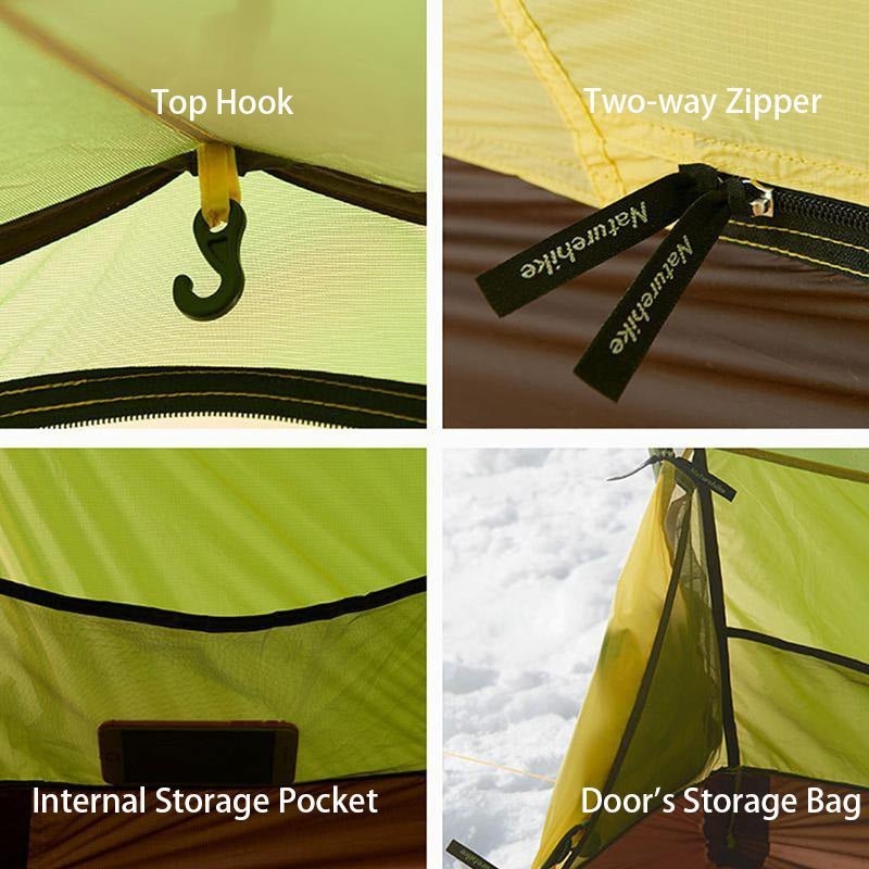 Naturehike Opalus Tunnel 3-Person Tent 20D Green