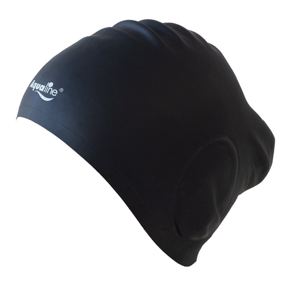 Aqualine Long Hair Silicone Swim Cap