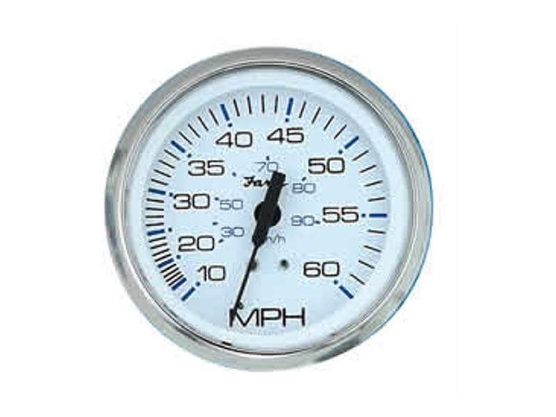Faria 33811 60MPH Speedometer Chesapeake White
